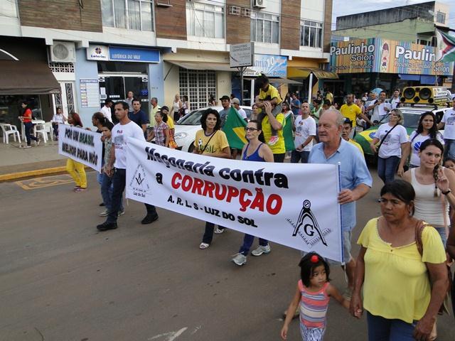 Marcha contra a contra a corrupção.