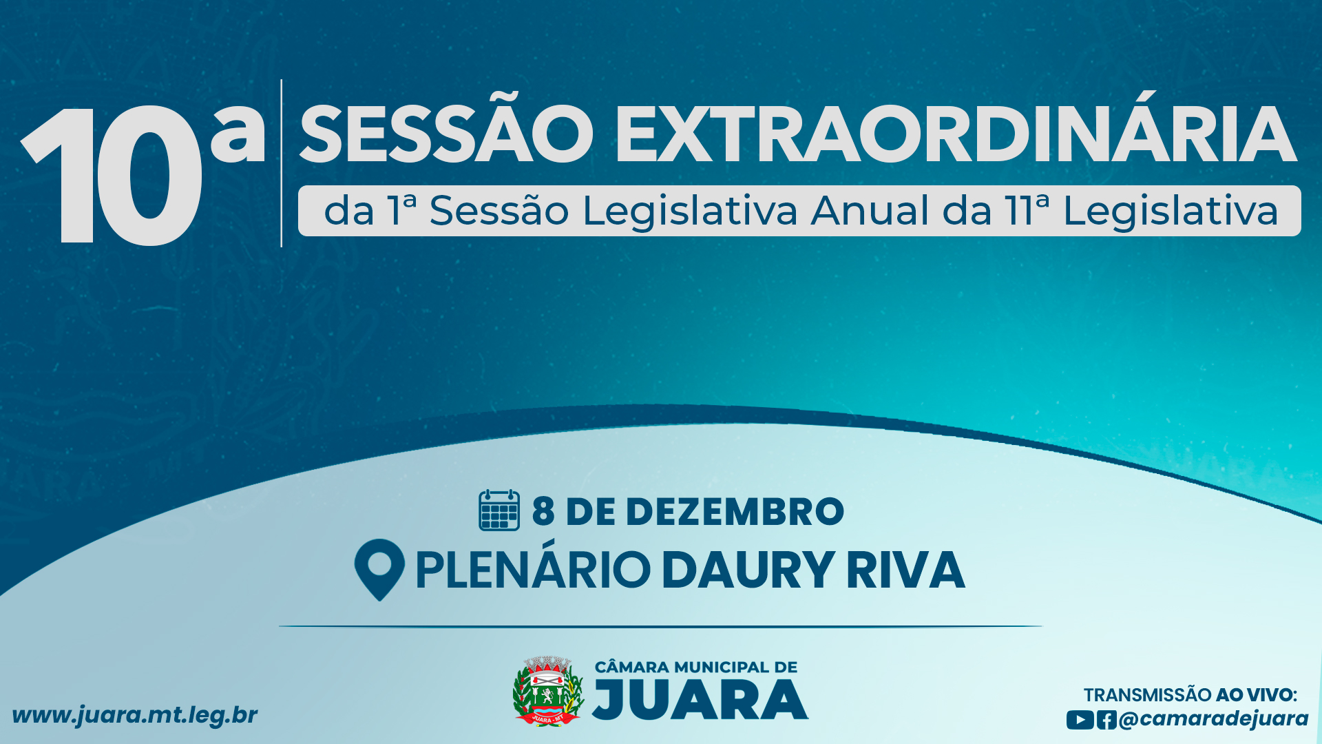 10ª Sessão Extraordinária acontecerá nesta segunda-feira (8); confira a pauta