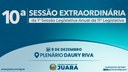 10ª Sessão Extraordinária acontecerá nesta segunda-feira (8); confira a pauta