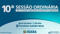 10ª Sessão Ordinária de 2026 acontecerá nesta segunda-feira (4); confira a pauta