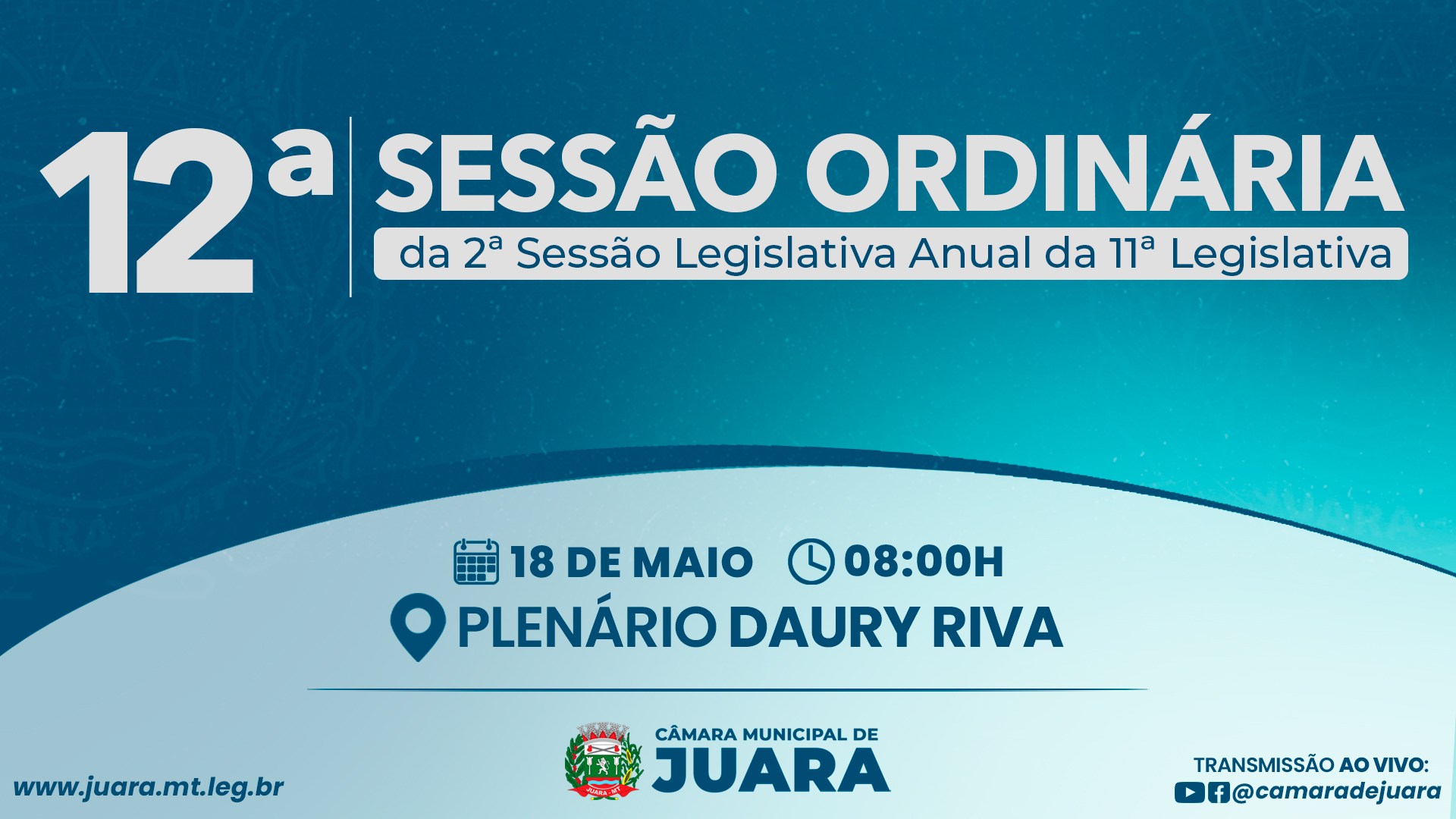 12ª Sessão Ordinária de 2026 acontecerá nesta segunda-feira (18); confira a pauta