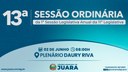 13ª Sessão Ordinária acontecerá nesta segunda-feira (2); confira a pauta