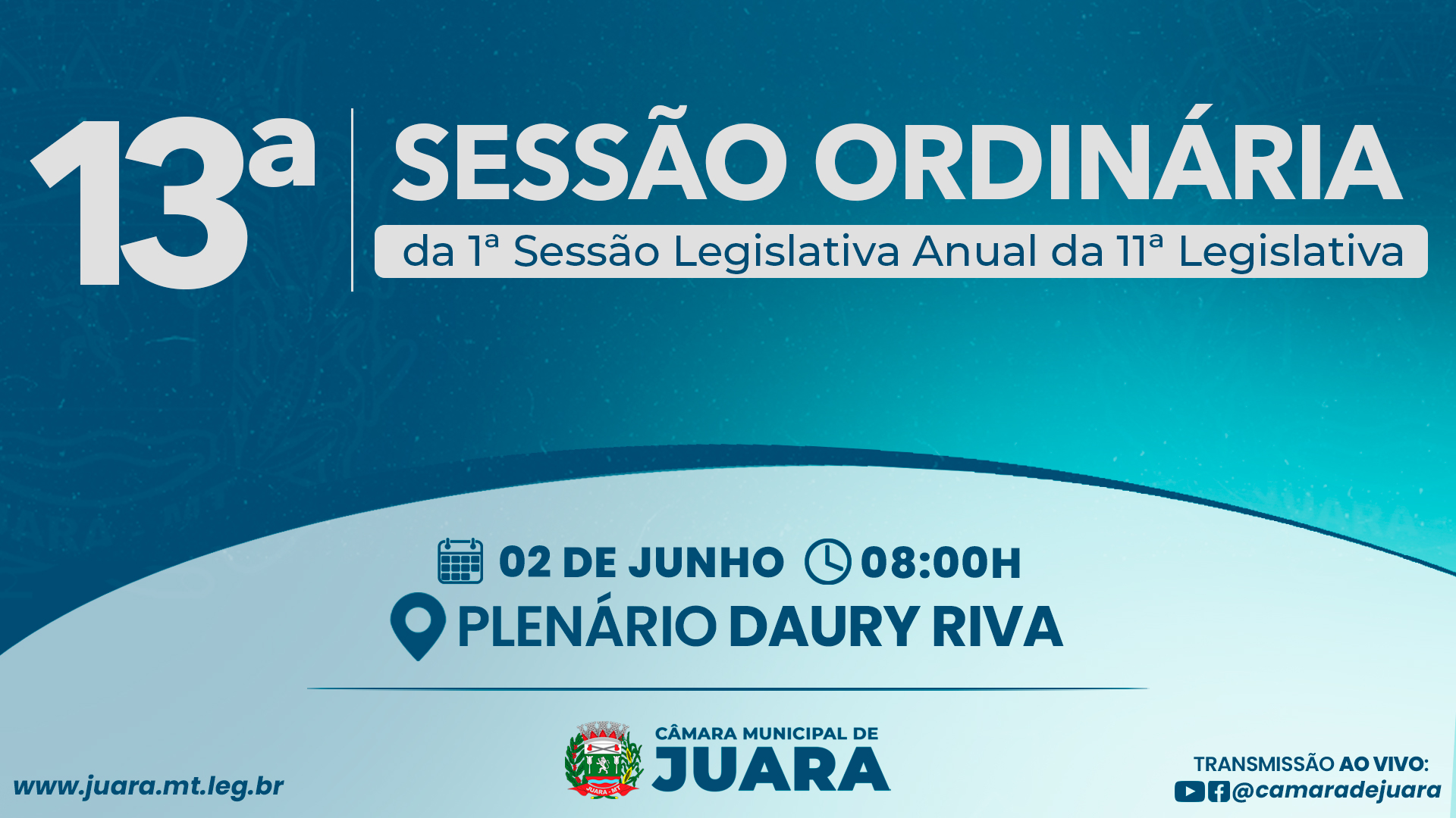 13ª Sessão Ordinária acontecerá nesta segunda-feira (2); confira a pauta