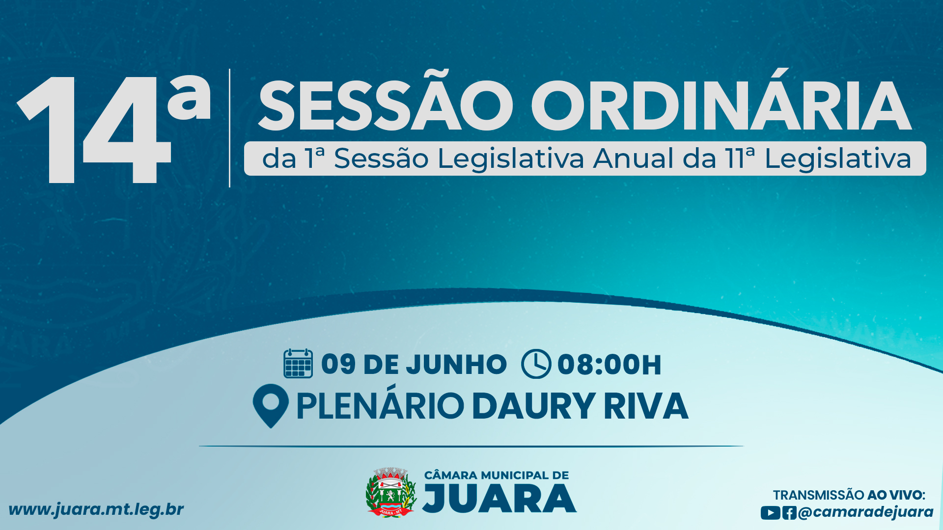 14ª Sessão Ordinária acontecerá nesta segunda-feira (9); confira a pauta