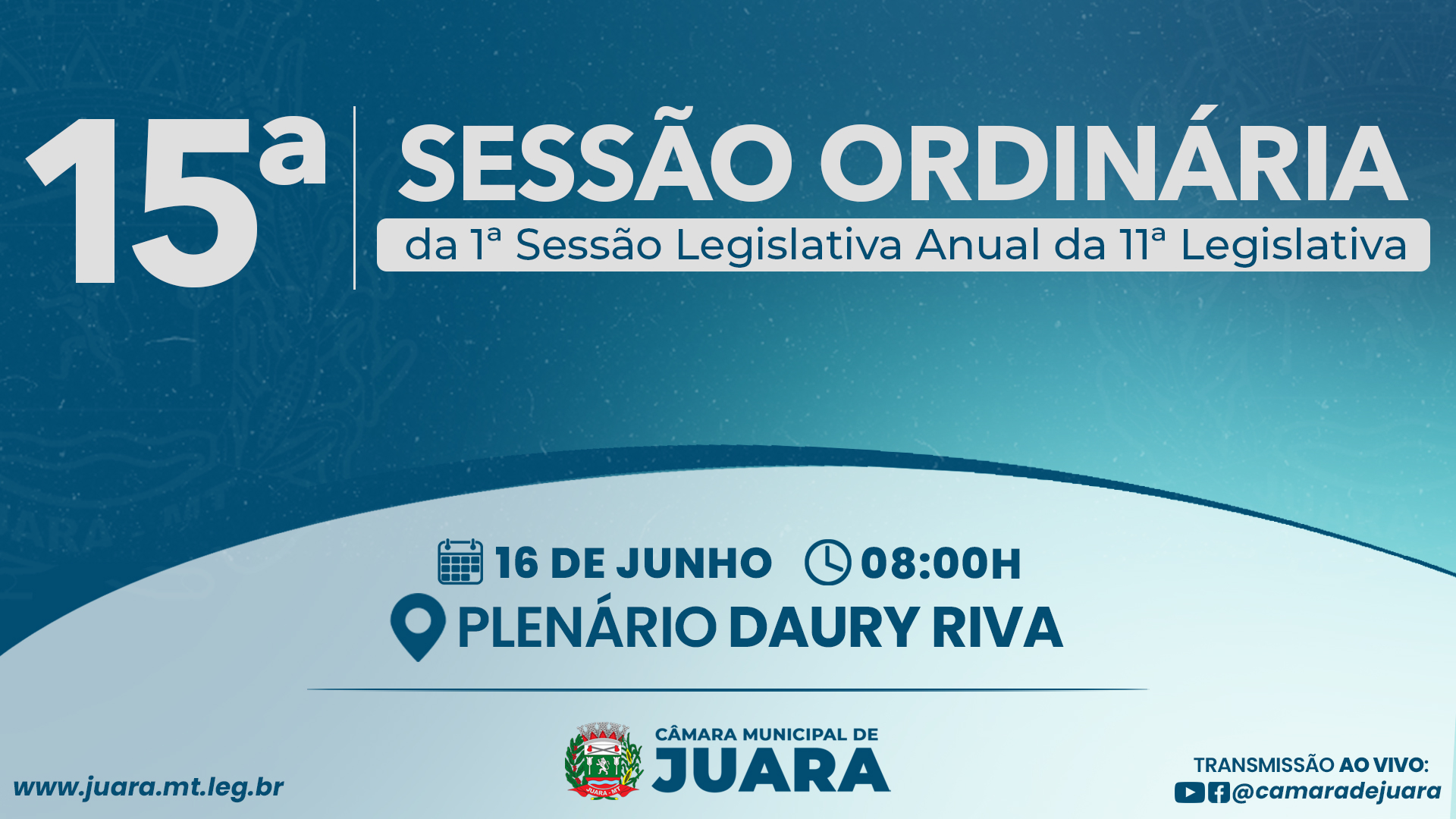 15ª Sessão Ordinária acontecerá nesta segunda-feira (16); confira a pauta