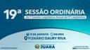 19ª Sessão Ordinária acontecerá nesta segunda-feira (11); confira a pauta