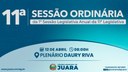 11ª Sessão Ordinária acontecerá nesta segunda-feira (12); confira a pauta
