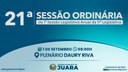 21ª Sessão Ordinária acontecerá nesta segunda-feira (1); confira a pauta