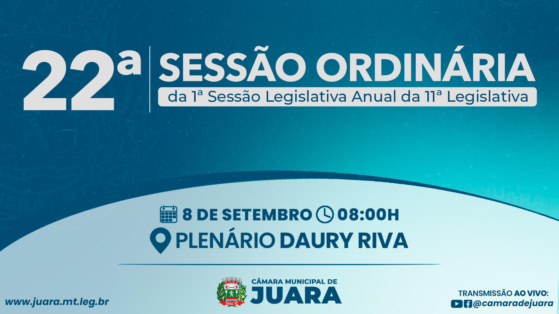 22ª Sessão Ordinária acontecerá nesta segunda-feira (1); confira a pauta