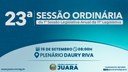 23ª Sessão Ordinária acontecerá nesta segunda-feira (15); confira a pauta