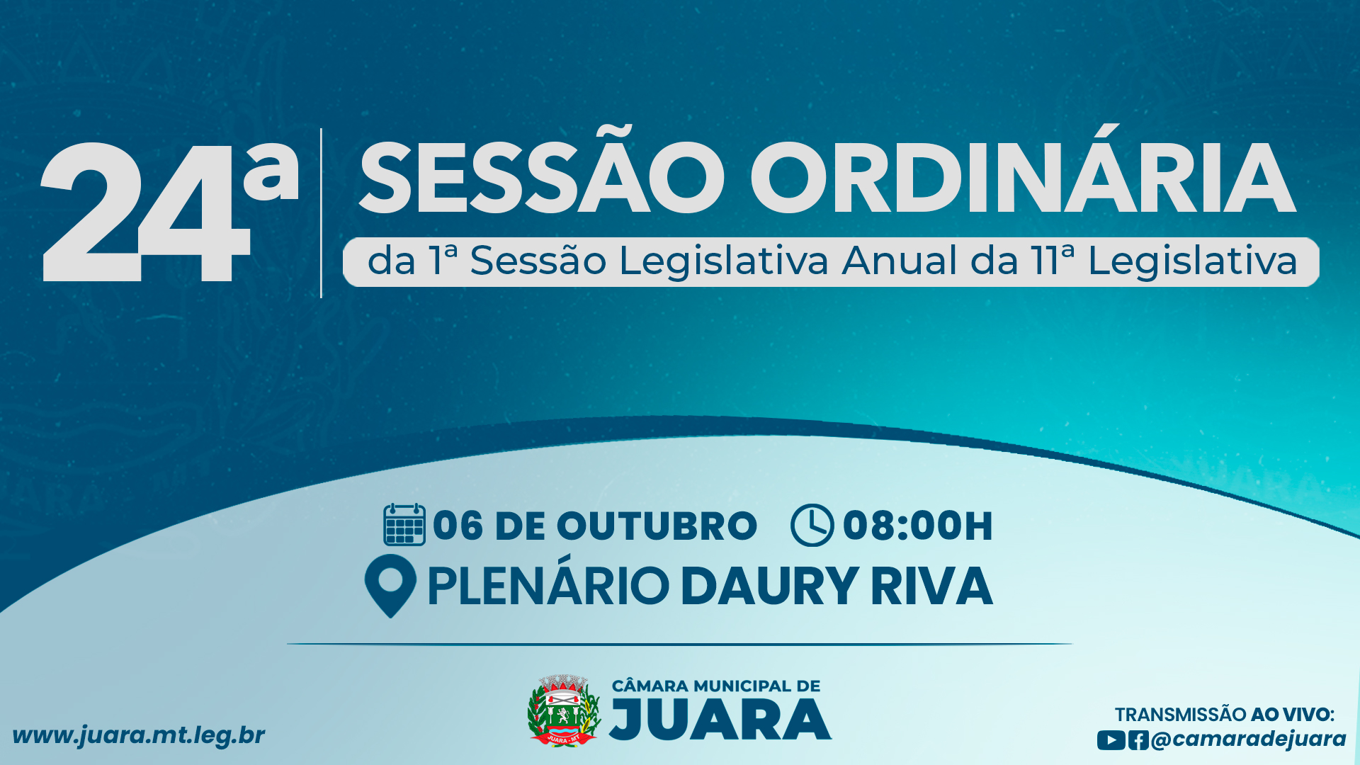 24ª Sessão Ordinária acontecerá nesta segunda-feira (6); confira a pauta