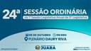24ª Sessão Ordinária acontecerá nesta segunda-feira (6); confira a pauta