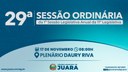 29ª Sessão Ordinária acontecerá nesta segunda-feira (17); confira a pauta