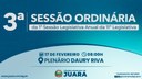 3ª Sessão Ordinária acontecerá na próxima segunda-feira (17); confira a pauta