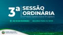 3ª Sessão Ordinária será realizada na próxima segunda-feira; confira a pauta