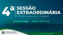 4ª Sessão Extraordinária de 2024 será realizada nesta quarta-feira