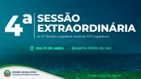 4ª Sessão Extraordinária de 2024 será realizada nesta quarta-feira