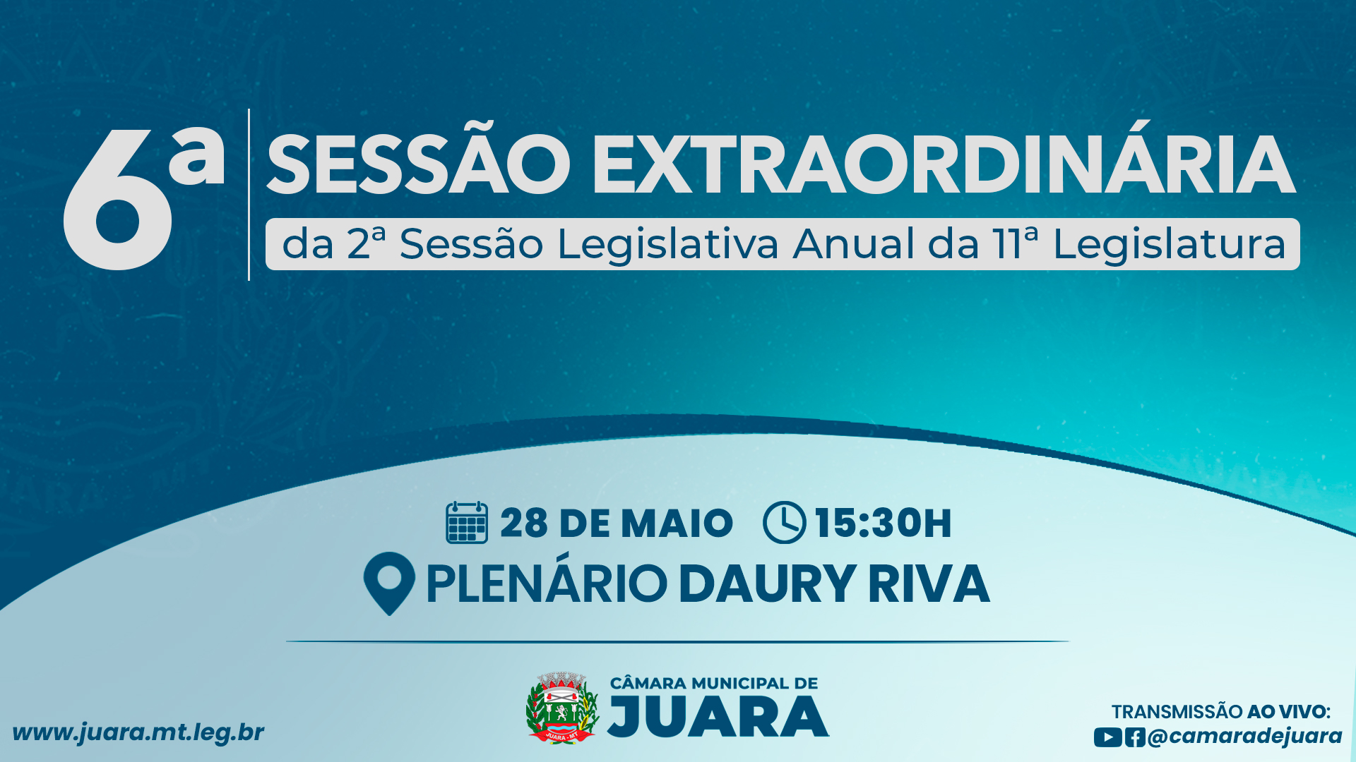 6ª Sessão Extraordinária de 2026 acontecerá nesta quinta-feira (28); confira a pauta