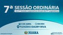 7ª Sessão Ordinária de 2026 acontecerá nesta segunda-feira (6); confira a pauta