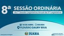 8ª Sessão Ordinária acontecerá nesta segunda-feira (14); confira a pauta