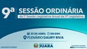 9ª Sessão Ordinária acontecerá nesta terça-feira (22); confira a pauta