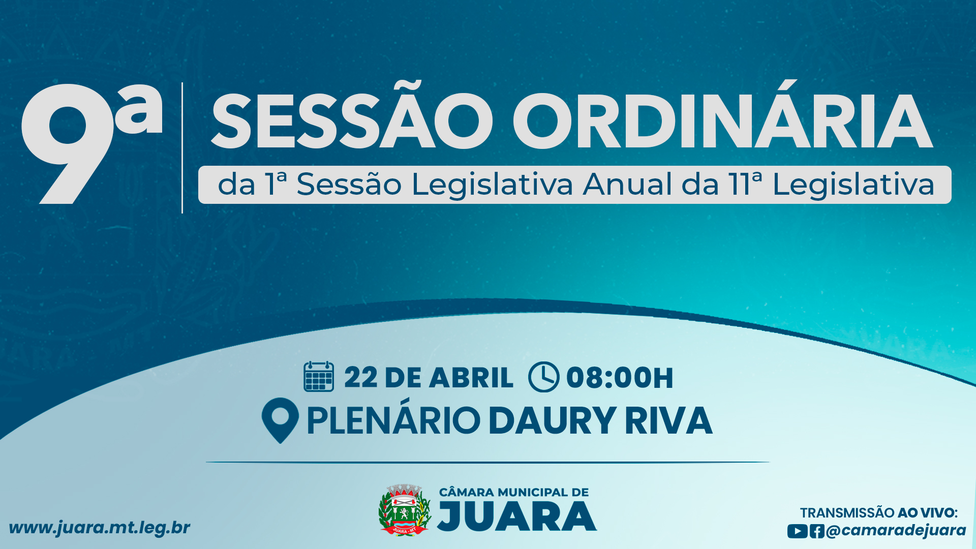 9ª Sessão Ordinária acontecerá nesta terça-feira (22); confira a pauta