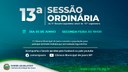 Acesse a pauta da 13ª Sessão Ordinária de 2023