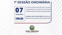 Acontecerá nesta segunda-feira, 07 de fevereiro às 19h30 a 1ª Sessão Ordinária do Poder Legislativo em 2022 Acontecerá nesta segunda-feira, 07 de fevereiro às 19h30 a 1ª Sessão Ordinária do Poder Legislativo em 2022