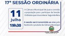 Acontecerá nesta segunda-feira, 11 de julho às 19h30 a 17ª Sessão Ordinária do Poder Legislativo em 2022 Acontecerá nesta segunda-feira, 11 de julho às 19h30 a 17ª Sessão Ordinária do Poder Legislativo em 2022