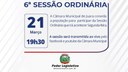 Acontecerá nesta segunda-feira, 21 de março às 19h30 a 6ª Sessão Ordinária do Poder Legislativo em 2022 Acontecerá nesta segunda-feira, 21 de março às 19h30 a 6ª Sessão Ordinária do Poder Legislativo em 2022