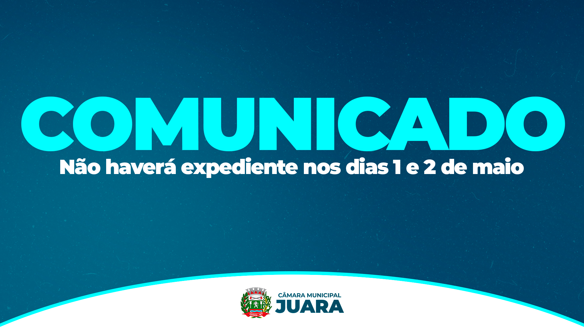 Atenção: Câmara Municipal de Juara não terá expediente nos dias 01 e 02 de maio