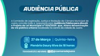 Audiência Pública discutirá alteração de denominação de via urbana nesta quinta-feira
