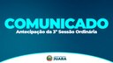 Câmara de Juara antecipa horário da 3ª Sessão Ordinária de 2025