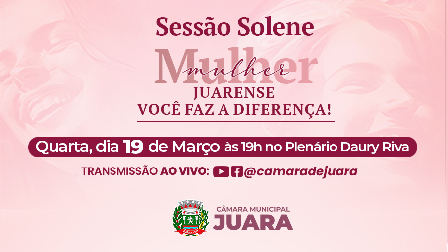 Câmara de Juara convida população para Sessão Solene de Entrega do Título Mulher Empreendedora “Maria Aparecida Alves dos Santos”