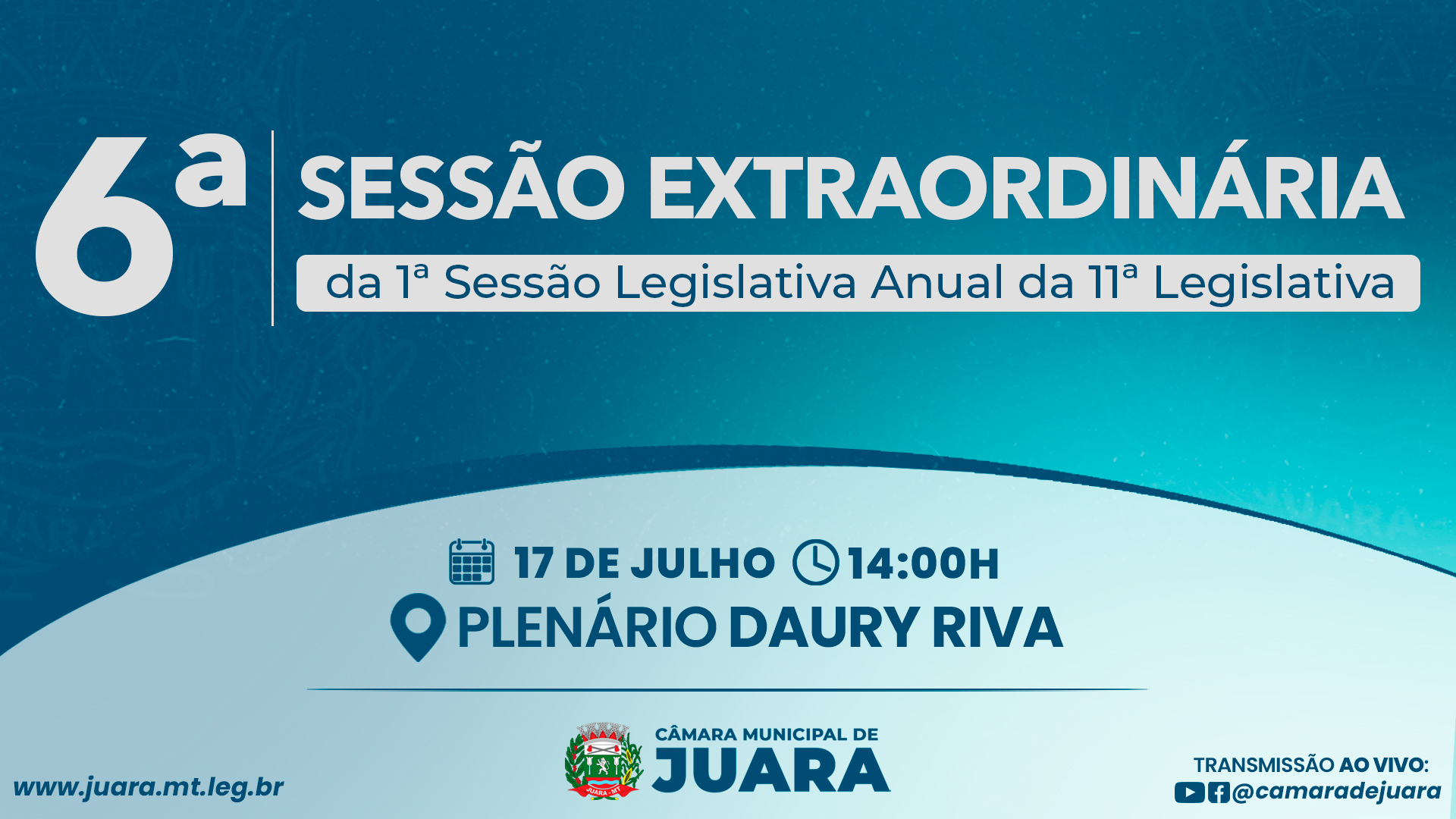Câmara de Juara realizará 6ª Sessão Extraordinária nessa quinta-feira (17)