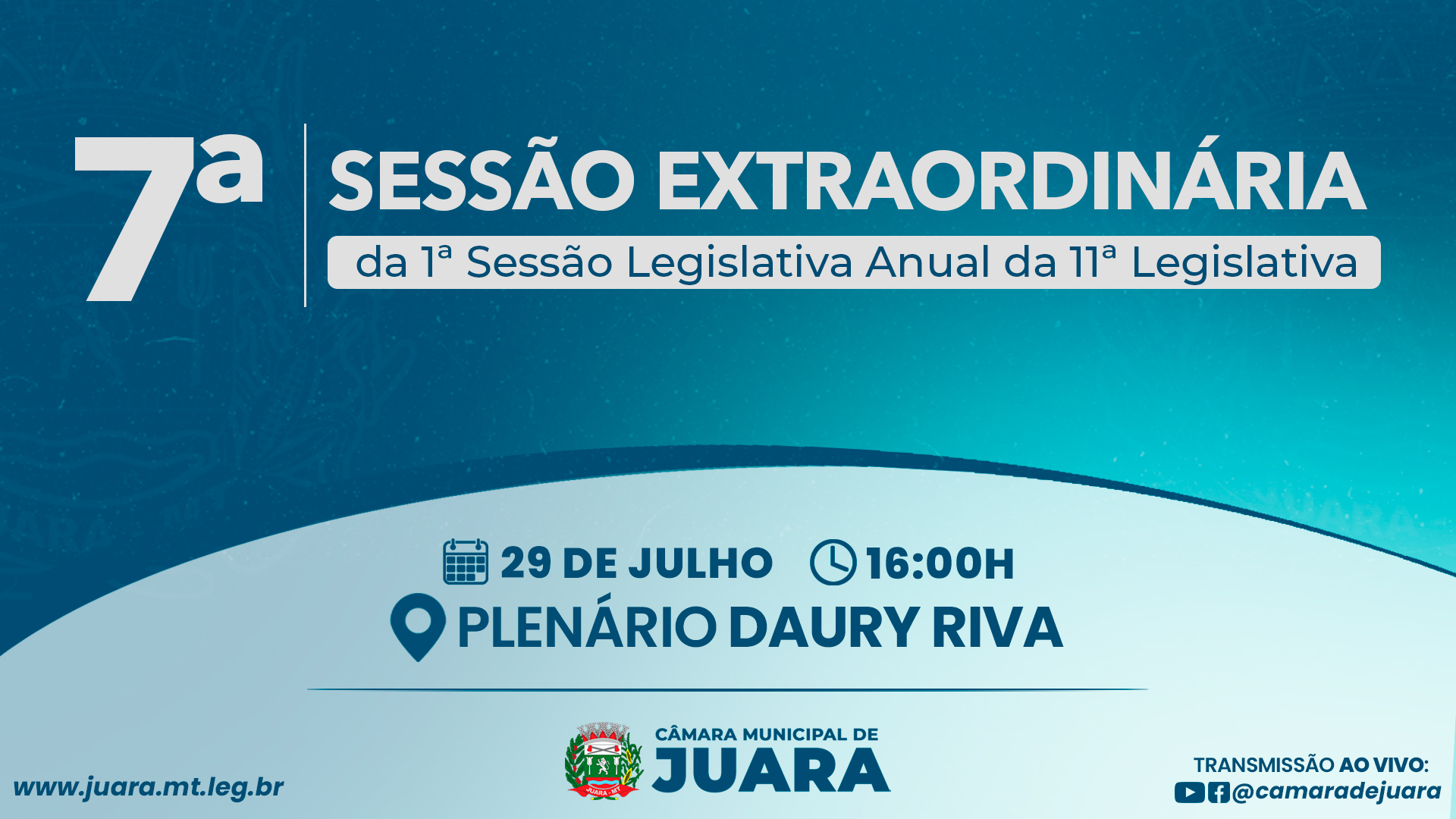 Câmara de Juara realizará 7ª Sessão Extraordinária nessa terça-feira (29)
