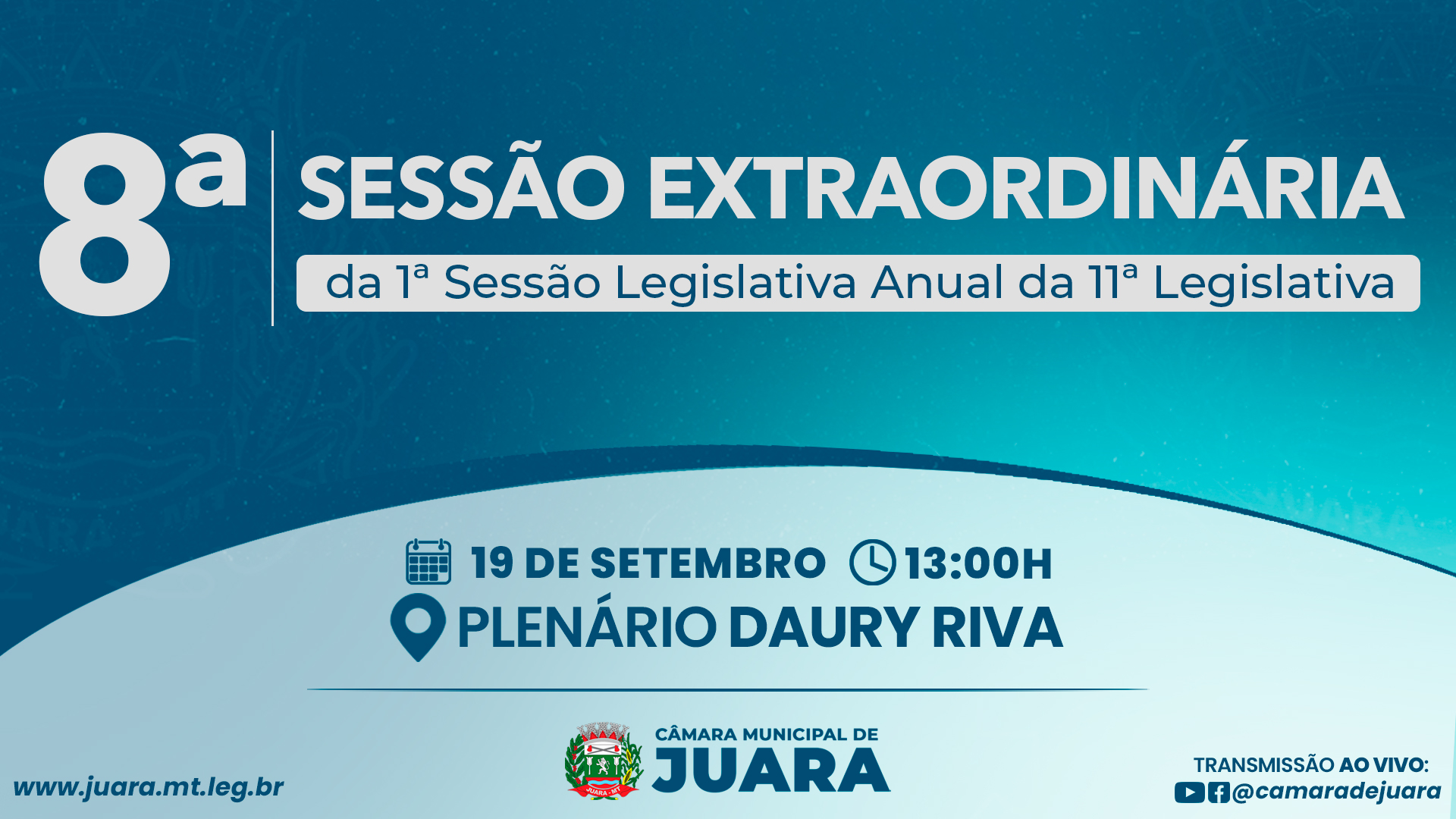 Câmara de Juara realizará 8ª Sessão Extraordinária nessa sexta-feira (19)