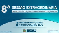 Câmara de Juara realizará 8ª Sessão Extraordinária nessa sexta-feira (19)