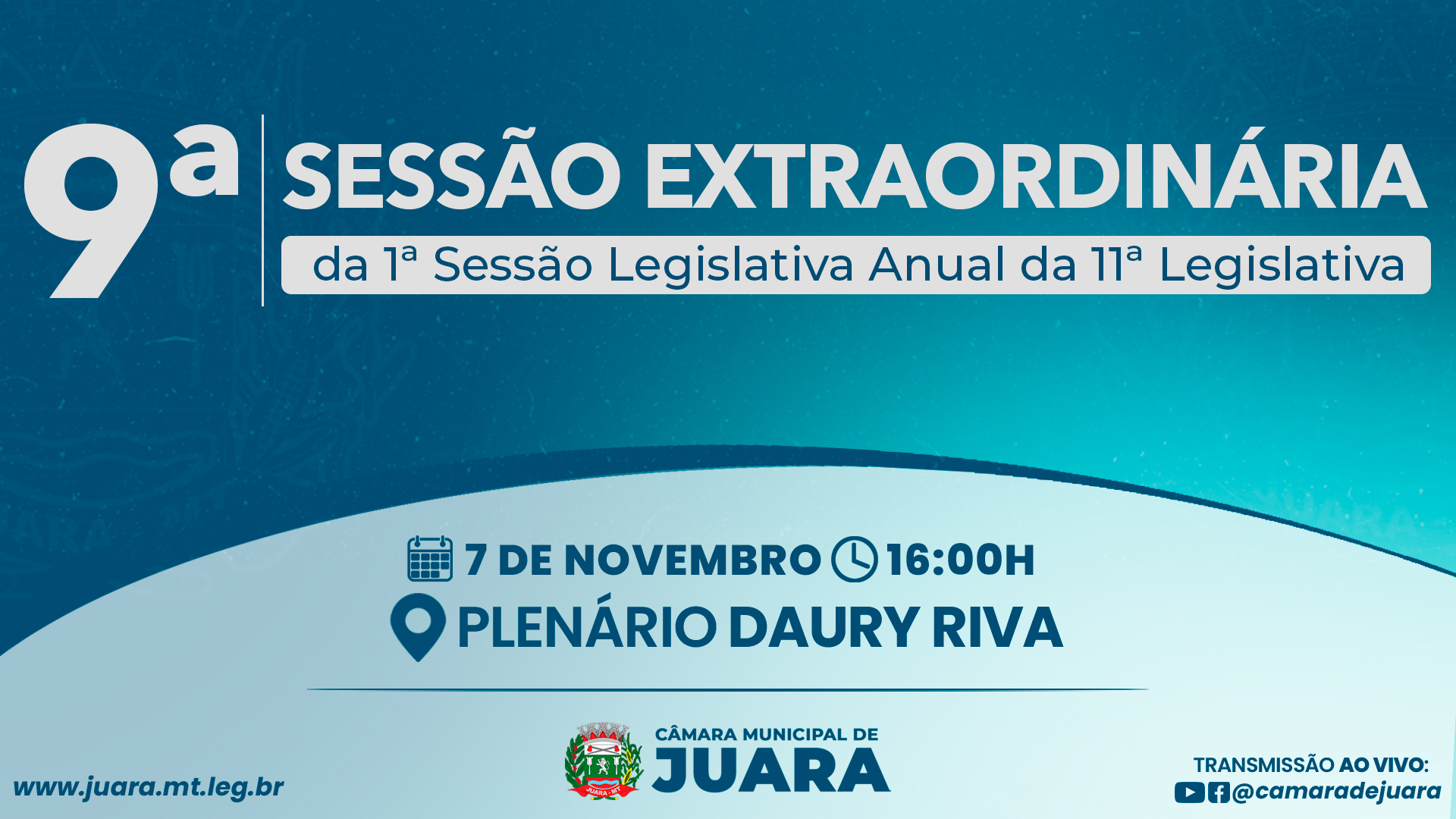 Câmara de Juara realizará 9ª Sessão Extraordinária nessa sexta-feira (7)