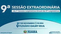 Câmara de Juara realizará 9ª Sessão Extraordinária nessa sexta-feira (7)