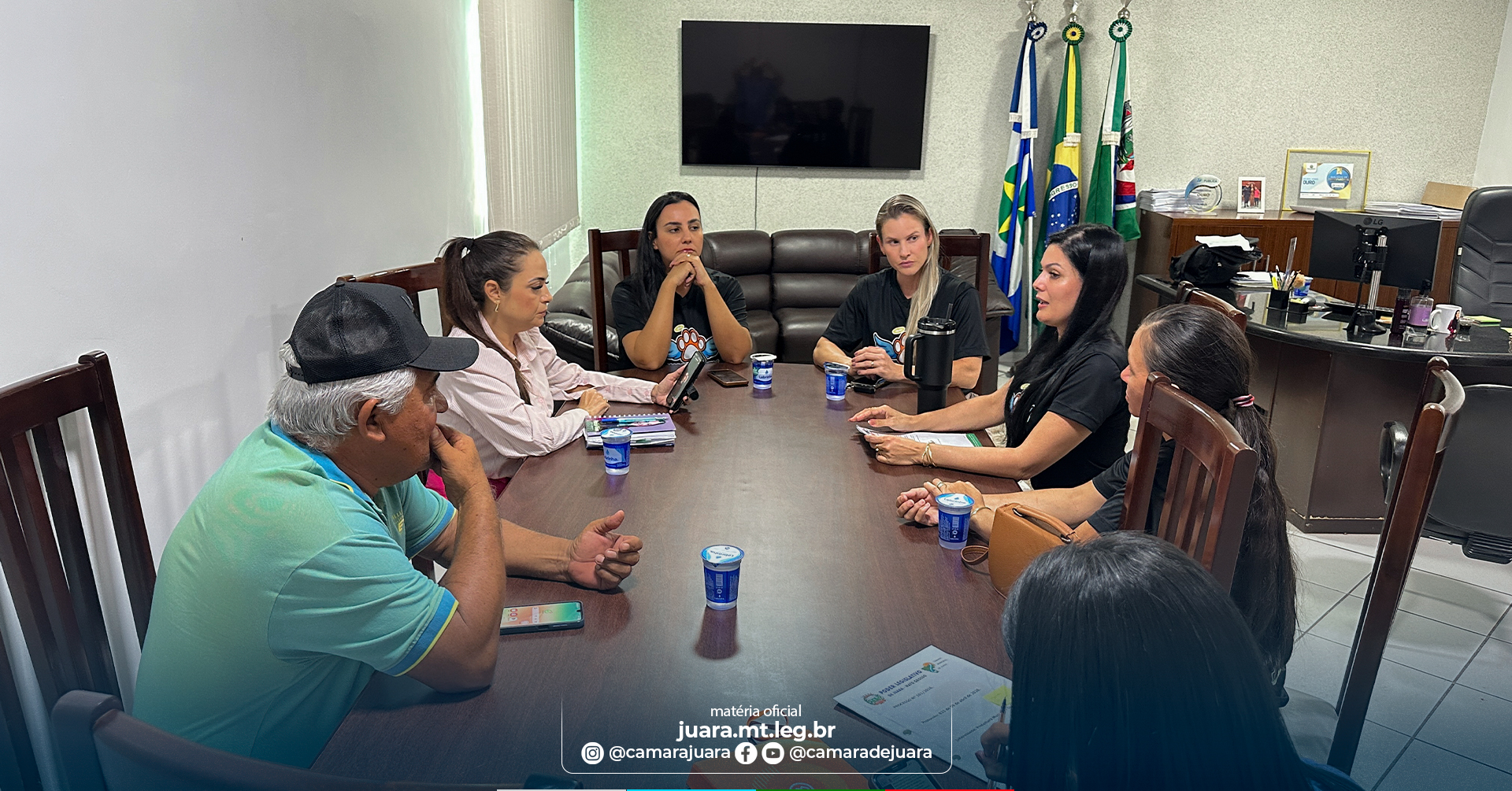 Câmara de Juara recebe Associação Anjos e Quatro Patas para discutir projeto do Canil Municipal