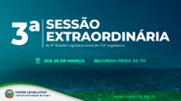 Câmara realizará 3ª Sessão Extraordinária de 2024 na próxima segunda-feira