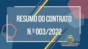 Clique aqui e veja o Resumo do Resumo do Contrato N.º 003/2022 da Câmara Municipal de Juara