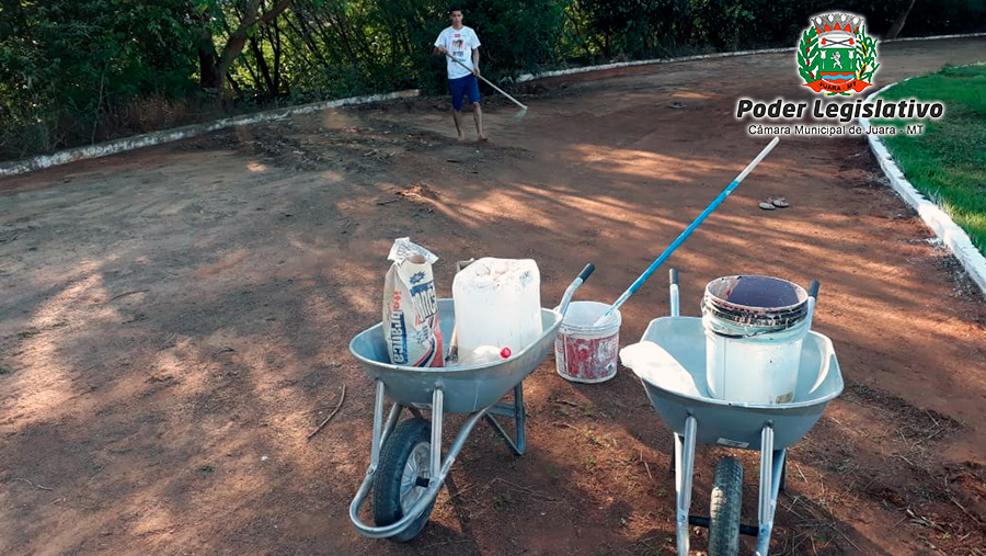 Clube de atletismo promove limpeza de pista em parceria com a prefeitura de Juara