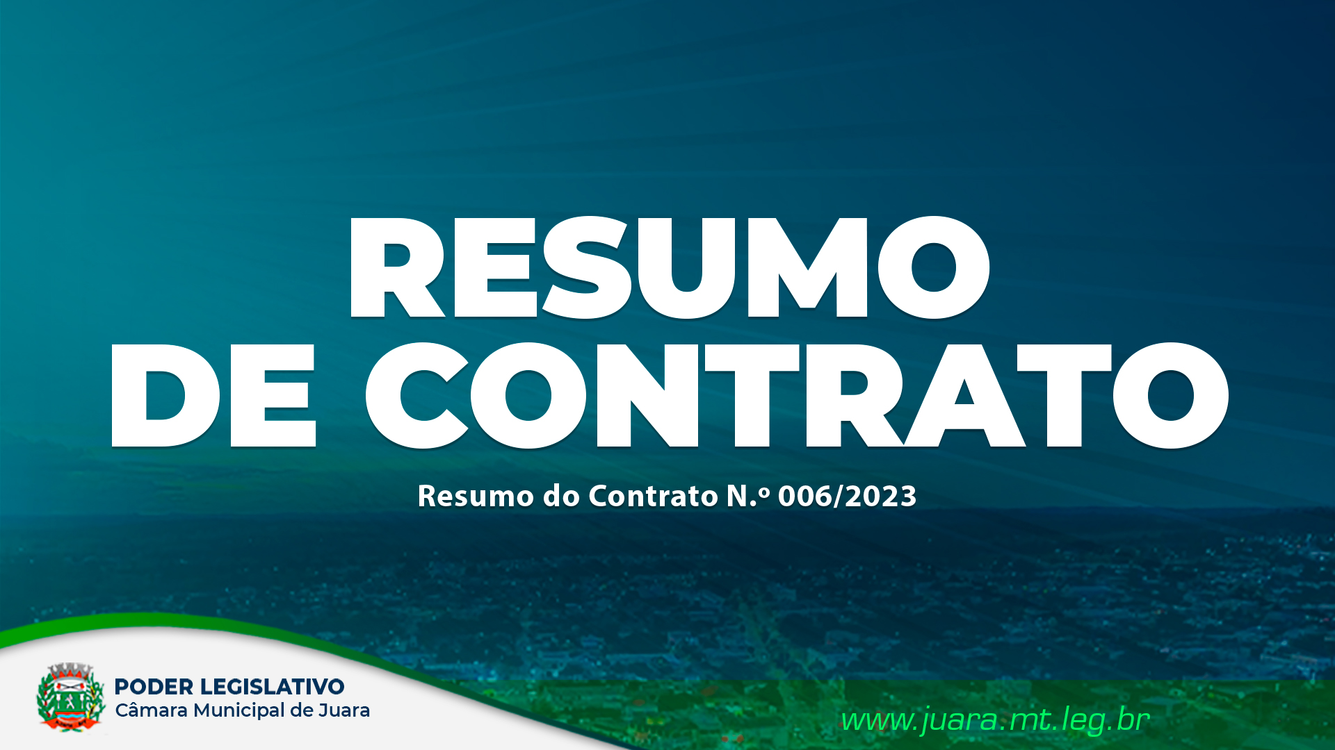 Confira o Resumo do Contrato N.º 006/2023