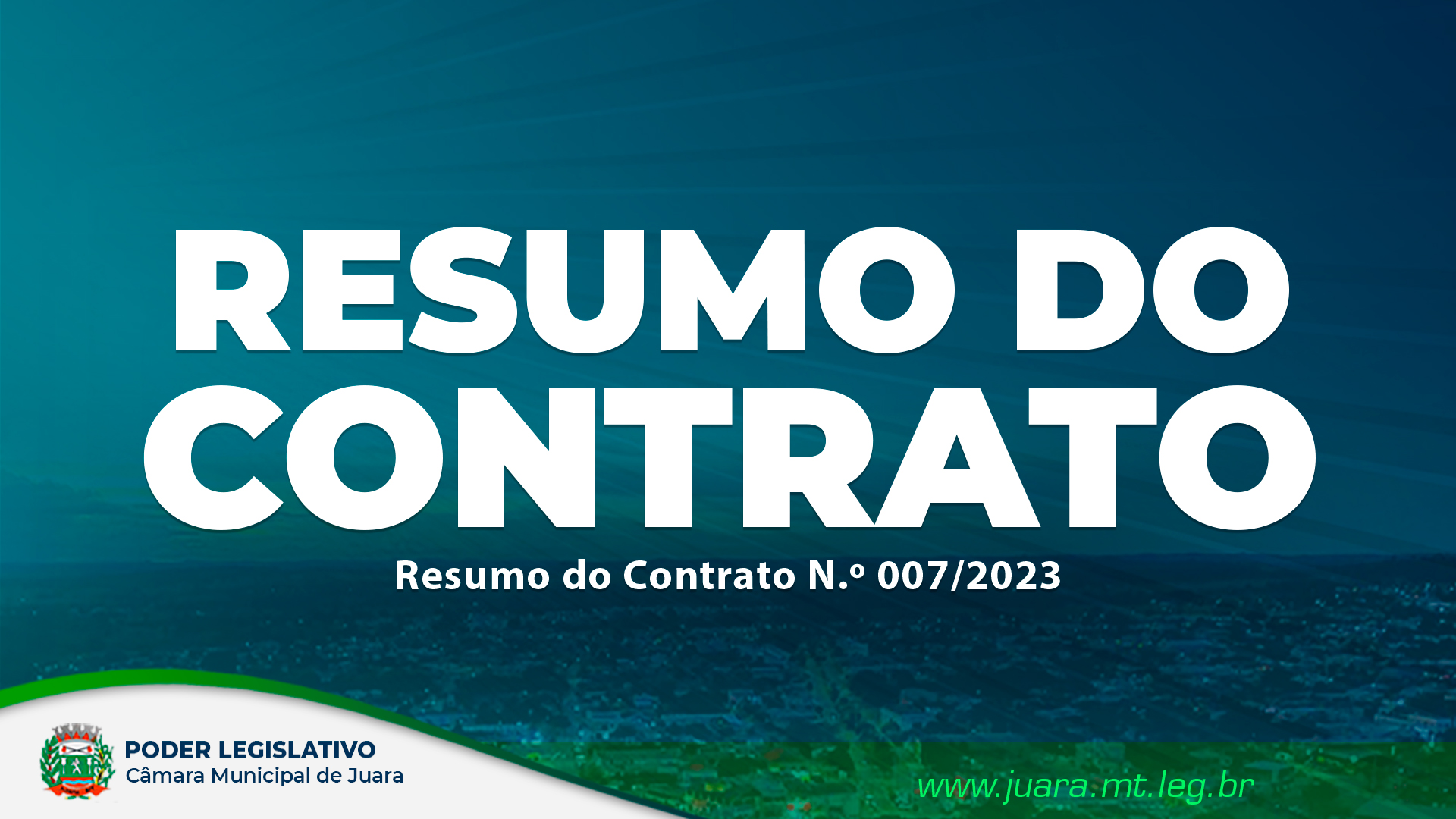 Confira o Resumo do Contrato N.º 007/2023