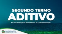 Confira o Resumo do Segundo Termo Aditivo do Contrato 003/2021