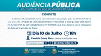 Convite: Audiência Pública para debater mudanças na legislação de Uso e Ocupação do Solo