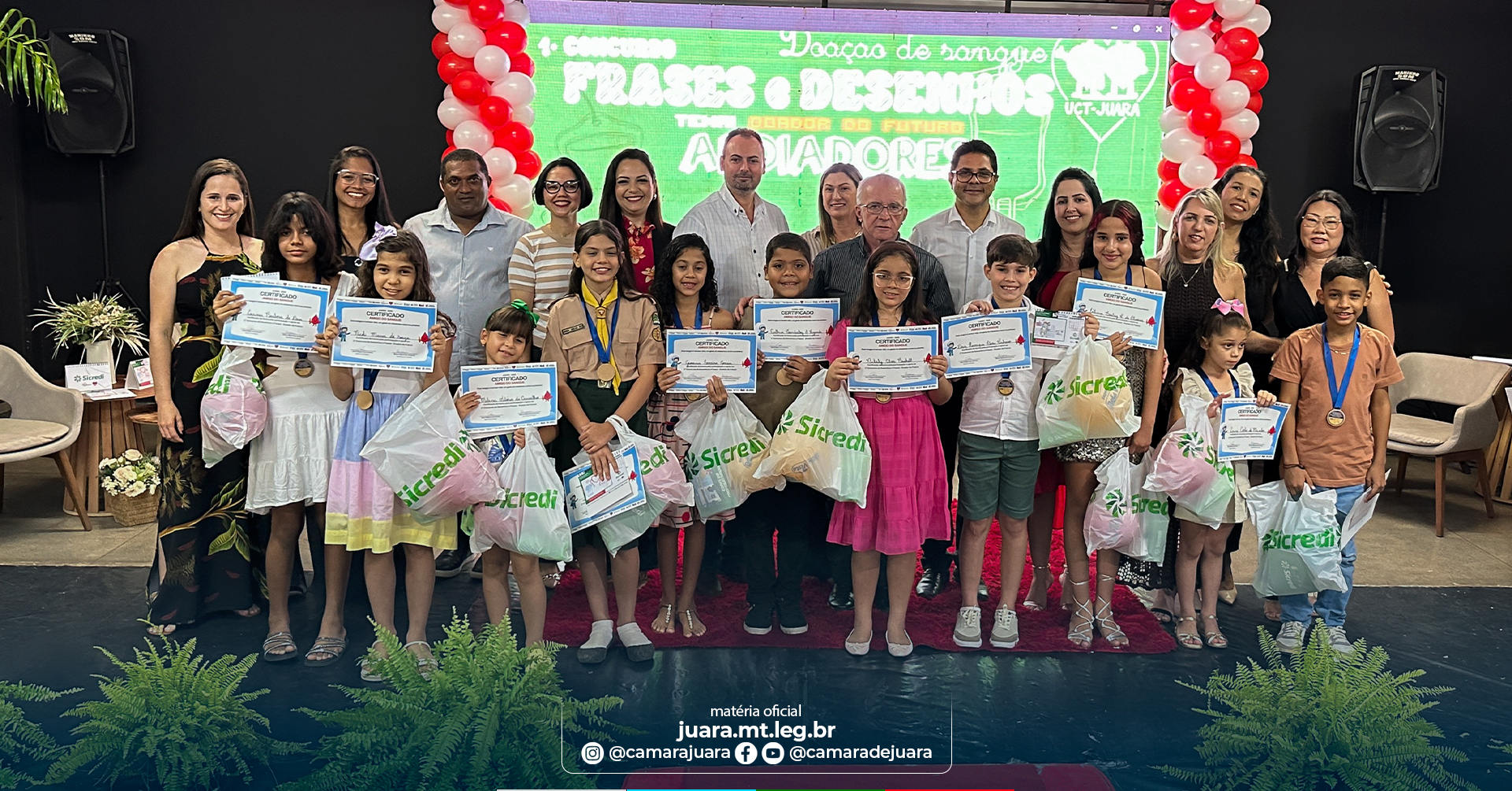 Estudantes são premiados no 1º Concurso de Frases e Desenhos da UCT em Juara