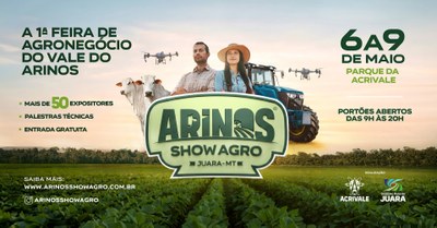 Juara recebe a 1ª Arinos Show Agro e reforça potencial do Vale do Arinos